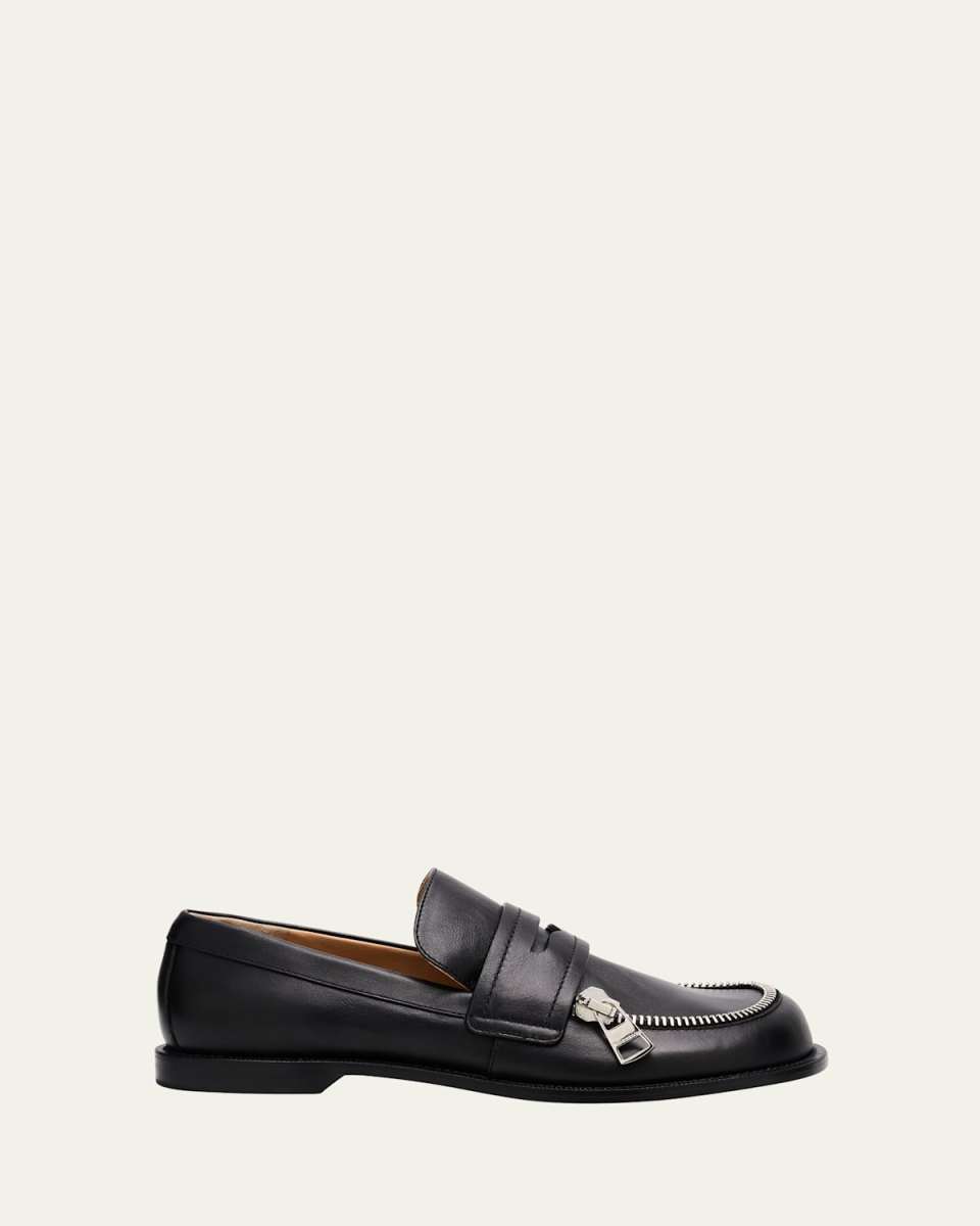 Leather Biker Penny Loafers